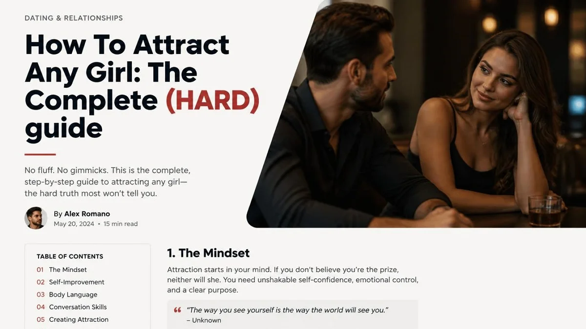 How to attract any girl the complete hard guide blog post header