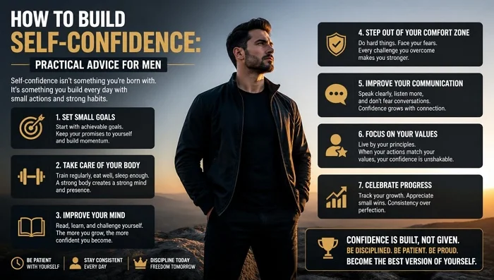 Four practical ways to build self-confidence for men