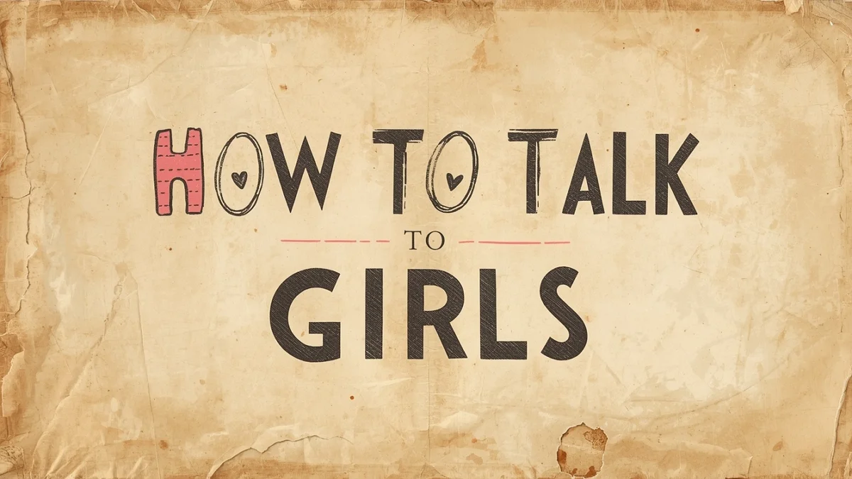 How To Talk To Girls blog post featured image banner on vintage paper background